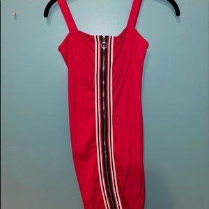 Bozzolo Red Zipper Dress